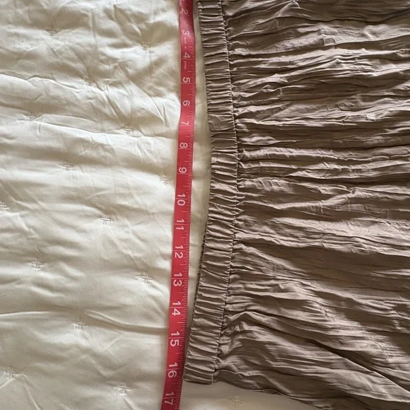 Eileen Fisher Crushed Silk Flared Skirt Cocoa.  New with tags. - Picture 4 of 9